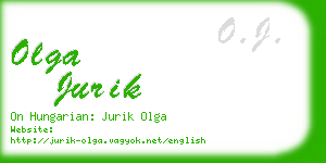 olga jurik business card